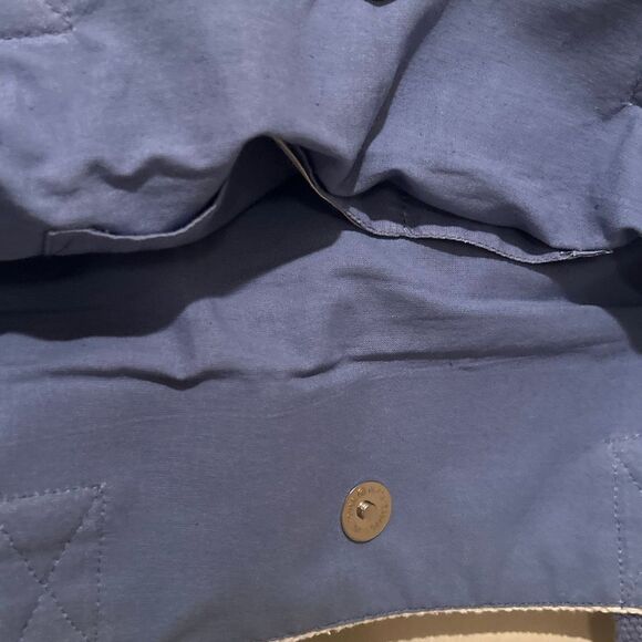 Guadalupe Aruba Tote Red White Blue Wide Stripe Cotton Canvas Prep Nautical NWT - Picture 6 of 10